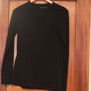 Black Everlane Pima cotton long sleeve shirt
